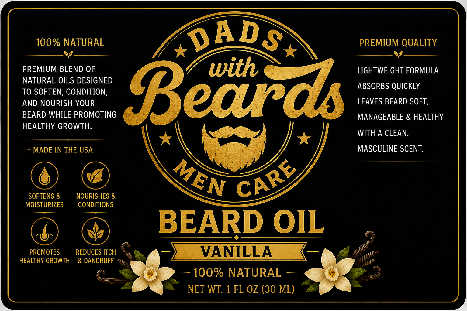 Dads With Beards Men Care™ Vanilla Beard Oil